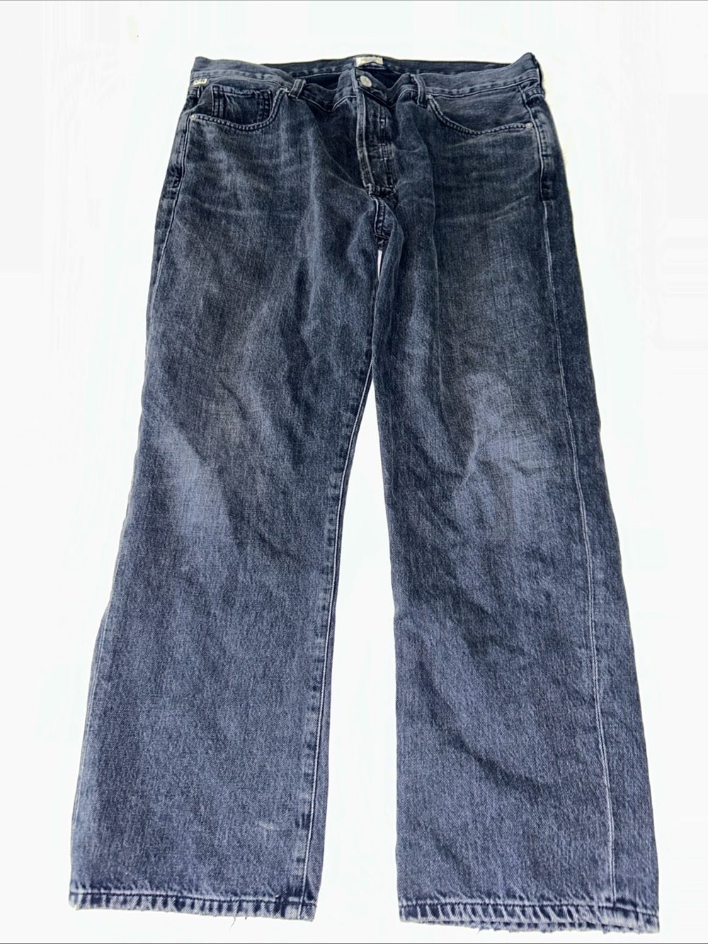 Citizens Of Humanity McKenzie Curved Straight Jeans Gray Wash Button Fly Sz 32